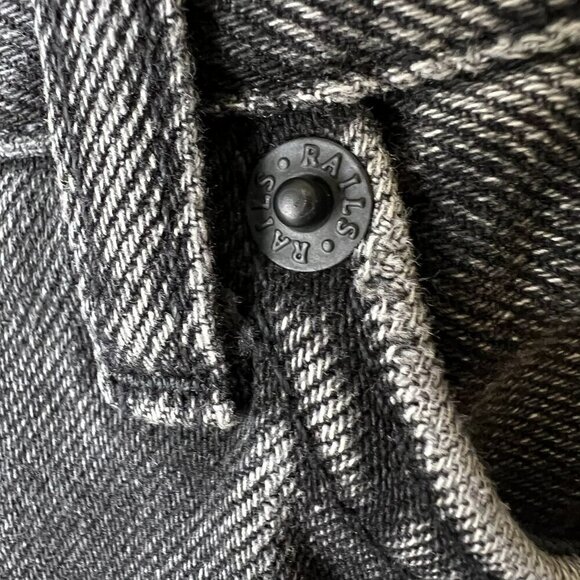 Rails Jeans Womens Size 26 Black The Getty High Rise Wide Leg Button Fly - Picture 12 of 16